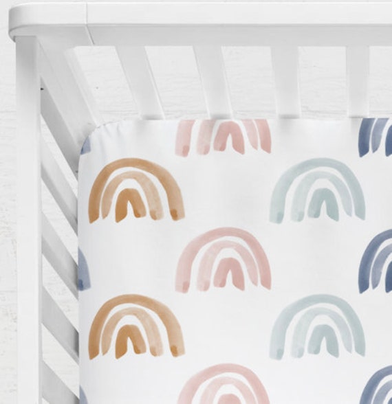 rainbow crib sheet