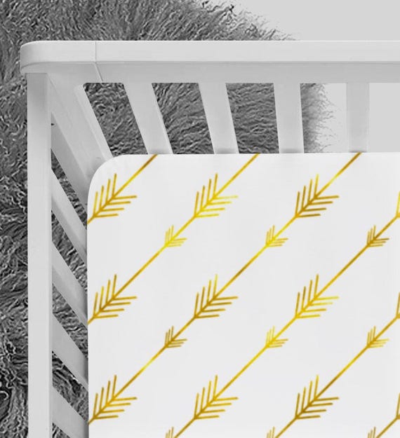 gold crib sheet