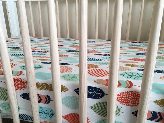 feather crib sheet