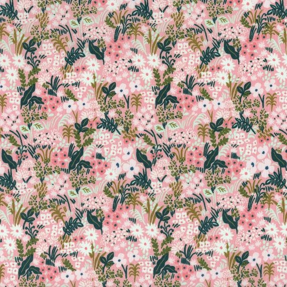 pink floral crib sheet