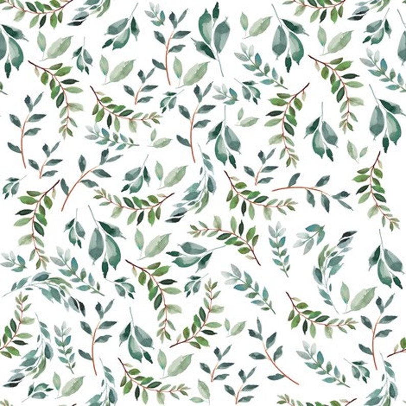 Green floral crib sheet leaves baby crib sheet baby Etsy