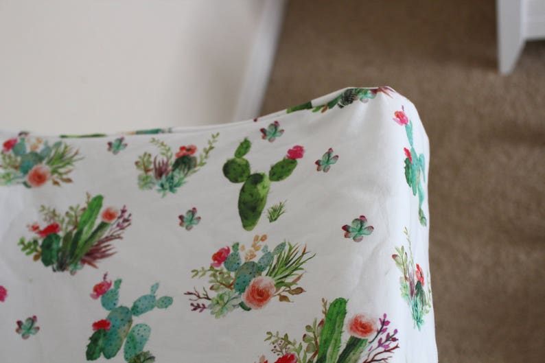 Floral cactus changing pad cover floral cactus bedding Etsy