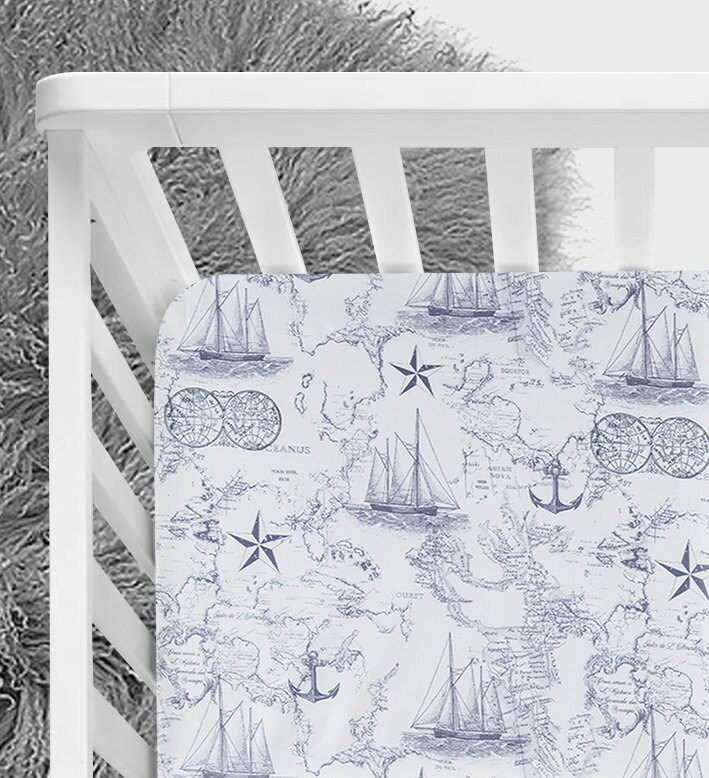 Nautical Baby bedding crib bedding ships compass baby boy Etsy