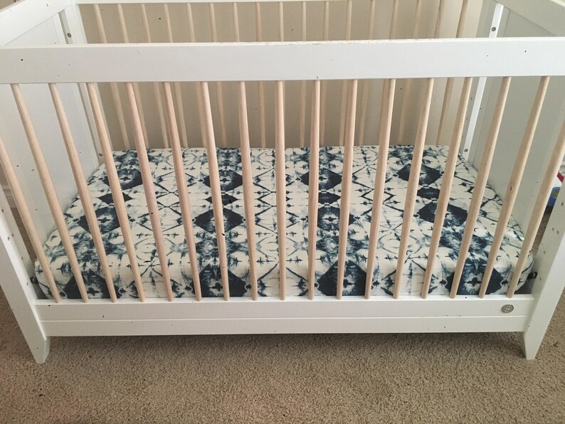 Boho girl Crib sheet boho baby Indigo crib bedding bohemian Etsy