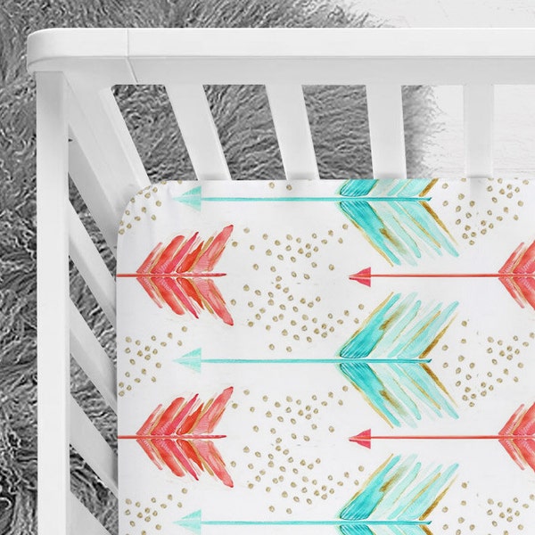 Coral Crib Bedding Etsy