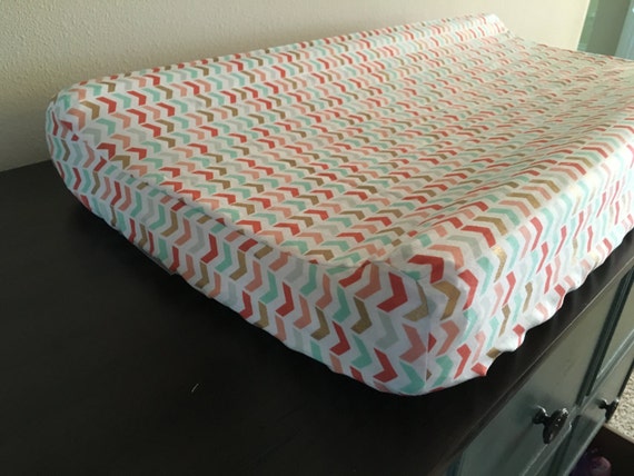 mint green changing pad cover