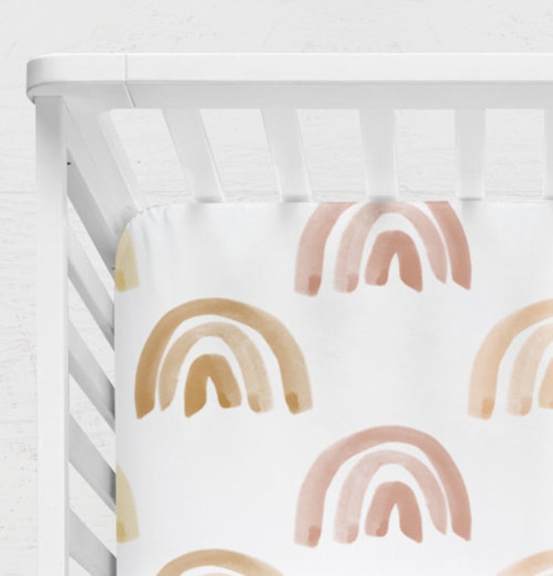 Rainbow Crib Bedding Baby girl Bedding Sets Rainbow baby boho Etsy