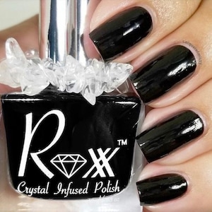 Black Tourmaline - Crystal Infused Nail Polish - Protection