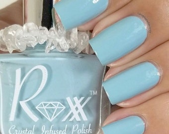 Larimar Crystal Infused Nail Polish-Free Yourself. Toxic-Free, Cruelty Free, Metaphysical Beauty, Crystal Energy
