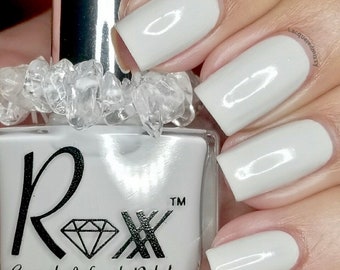 White Calcite - Crystal Infused Nail Polish - Cleansing