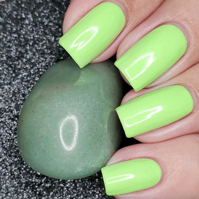 Green Aventurine Crystal Infused Nail Polish Prosperity image 2