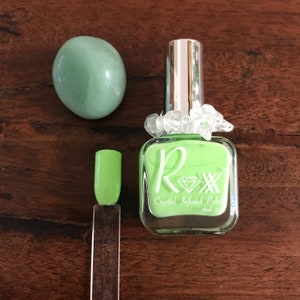 Green Aventurine Crystal Infused Nail Polish Prosperity image 4