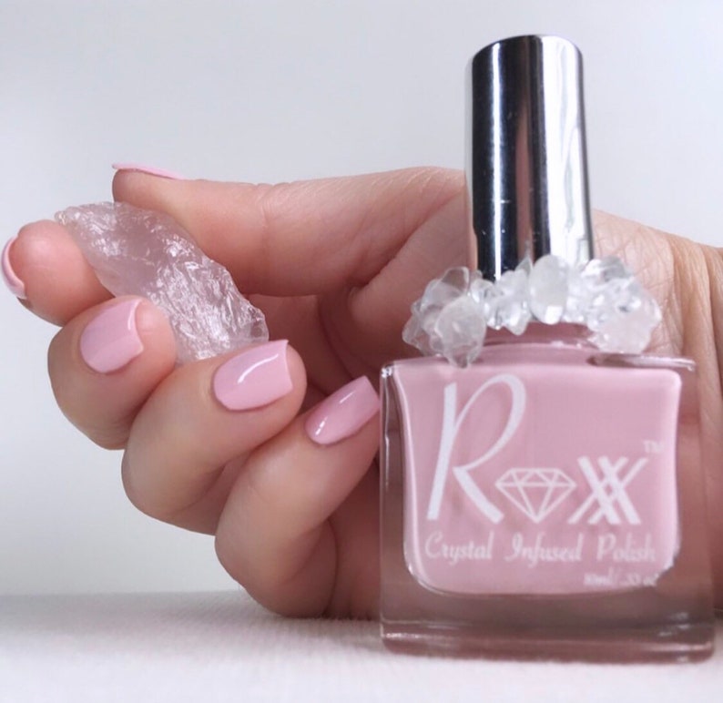 Rose Quartz Crystal Infused Nail Polish Love image 4