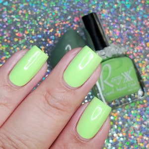 Green Aventurine Crystal Infused Nail Polish Prosperity image 3