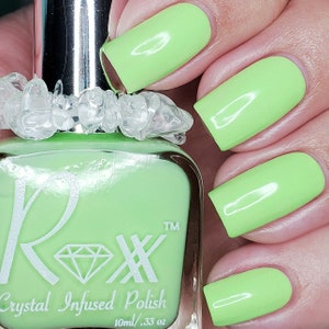 Green Aventurine Crystal Infused Nail Polish Prosperity image 1