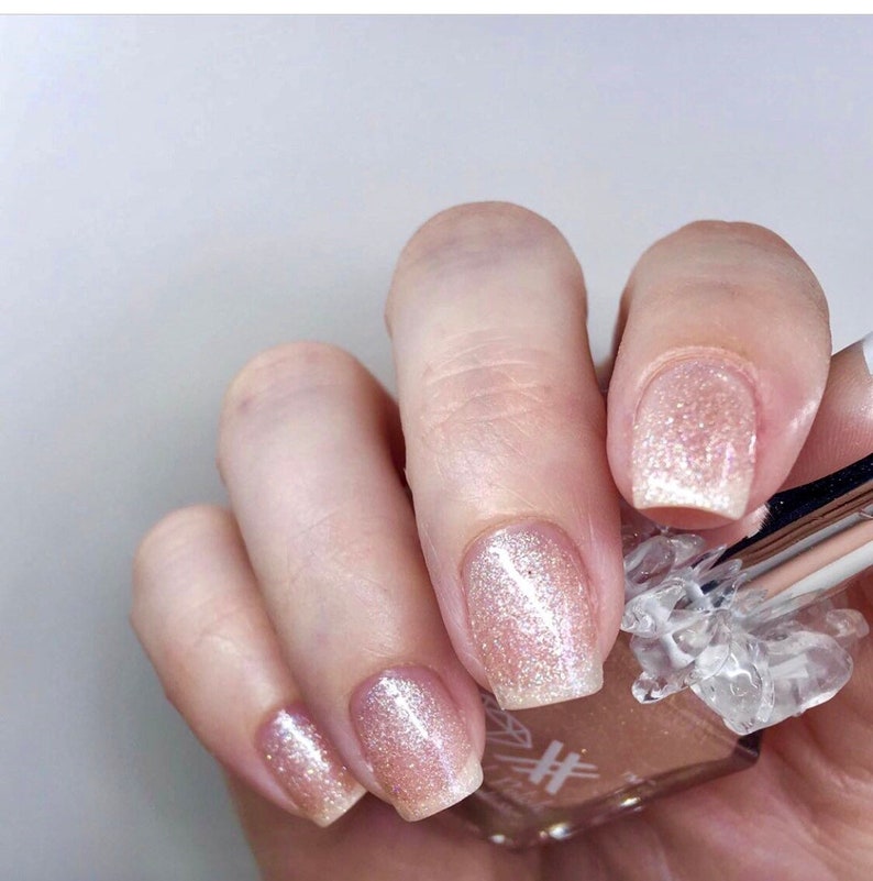 Moonstone & Rose Quartz Blend Crystal Infused Nail Polish Feminine Power image 6