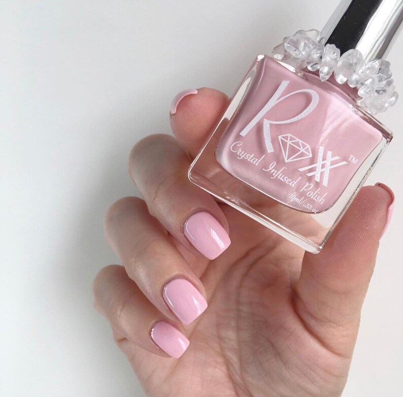 Rose Quartz Crystal Infused Nail Polish Love image 2