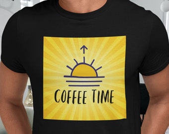 Kaffee Shirt Morgenkaffee t-shirt Kaffee Geschenk Freund Stil T-Shirt hip Unisex T-Shirt Morgensonne T-Shirt Kaffee Zeit gemütlich t-shirt Geschenk für Ihn
