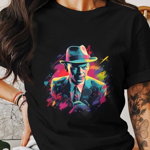 Midjourney Frank Sinatra tshirt old school shirt graphic design shirt retro tee AI clothing t shirt design Frank Sinatra Ol&#39; blue eyes