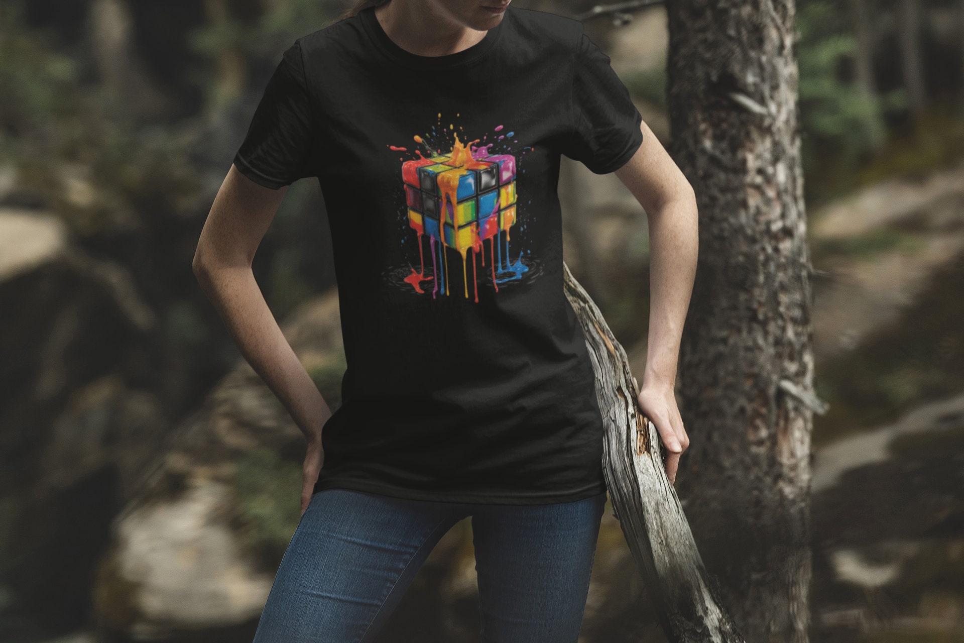 T-shirt Melting Rubiks Cube Ragazzi Ragazze Adolescenti Bambini #D #P1 #PR - Foto 9