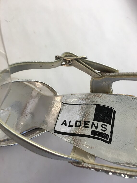 1970s Silver Aldens strappy dancing shoes - image 9