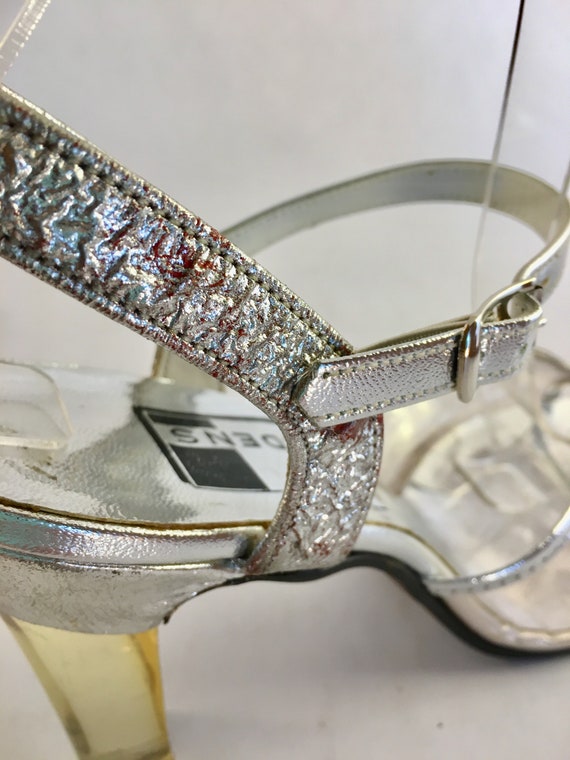 1970s Silver Aldens strappy dancing shoes - image 8