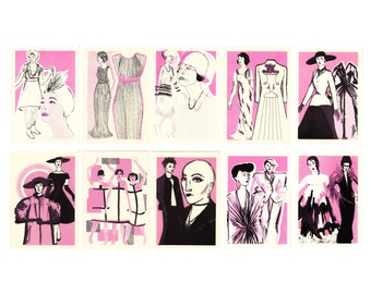 Fashion Illustration Risograph Mini-prints