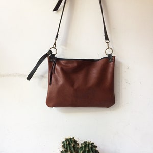 Crossbody Leather, Soft Leather Purse, Shoulder Bag Woman, Minimalist bag, Crossbody Clutch, Leather Bag Women, Brown Leather Purse