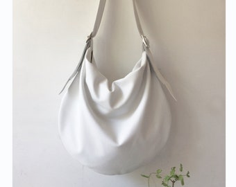 White Leather Bag, Soft Leather Purse, Genuine Leather Bag, Leather bag Women, White Leather Purse, Ladies Leather Bag, White Crossbody Bag