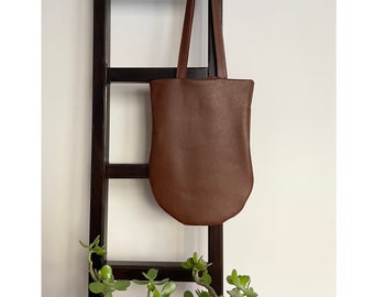 Leather tote bag, Soft leather tote, Shoulder leather bag, Brown leather purse, Leather bag women, Tote bag women, Shopper leather