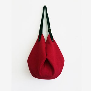 Red handbag, red purse bag, women purse handbag, Italian artisan hobo, Italian hobo bag, red hobo bag, Leather bags women
