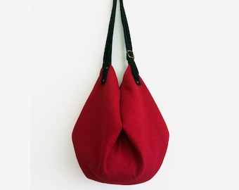 Red handbag, red purse bag, women purse handbag, Italian artisan hobo, Italian hobo bag, red hobo bag, Leather bags women