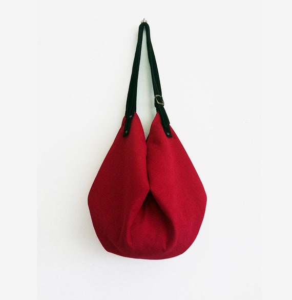 Red handbag red purse bag women purse handbag Italian | Etsy
