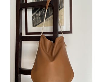 Soft Leather Bag, Hobo Bag Leather, Leather Crossbody, Leather Hobo Purse, Slouchy Hobo Leather, Tan Leather Handbag, Camel Leather Bag