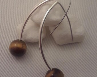 Earrings Silver Rose Quartz Carnelian Tiger's eye White jade Ready to ship Birthday for mom Gift for her Gift for girlfriend Valentine's day
