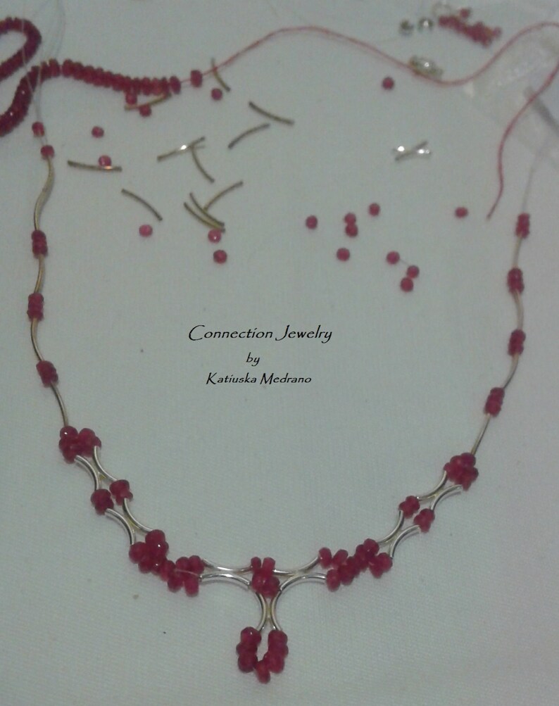 Necklace Ruby Gemstone Birthstone jewelry PowerJewel Gift for Mom Wife Necklace Red stone Boho Jewelry Romantic Gift Natural Jewel image 4