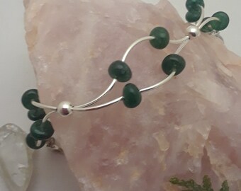 Green Aventurine Bracelet, Prosperity Bracelet, Prosperity Jewelry, Abundance Bracelet, Green bracelet,  Gift for Mom, Christmas gift Gift