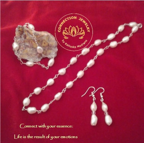Jewelry Sets Handmade jewelry sets Aquamarine jewelry set Gift for mom Pearl jewelry set Gif for wife Handmade gift for her
