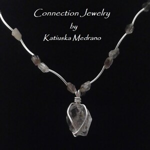 Elegant Herkimer Diamond Necklace Crystal Necklaces Gift for wife Gift for Woman ConnectionJewelry Engagement and wedding gift gems necklace