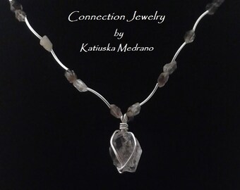 Elegant Herkimer Diamond Necklace Crystal Necklaces Gift for wife Gift for Woman ConnectionJewelry Engagement and wedding gift gems necklace