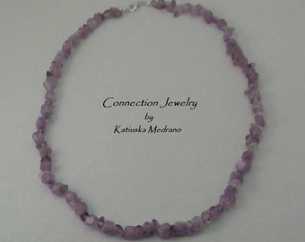 Amethyst Necklace Purple stone Healing stone Gift for Mom Gift for woman Holidays Collar purple stone Atraction stone Connectionjewlry