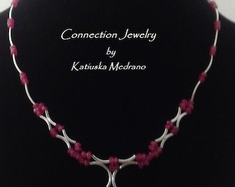 Necklace  Ruby Gemstone Birthstone jewelry PowerJewel Gift for Mom Wife Necklace Red stone Boho Jewelry Romantic Gift Natural Jewel