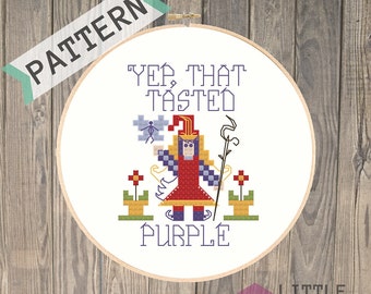 Lulu - &quot;Yep that Tasted Purple&quot; - League of Legends Cross Stitch Pattern - Instant Download PDF
