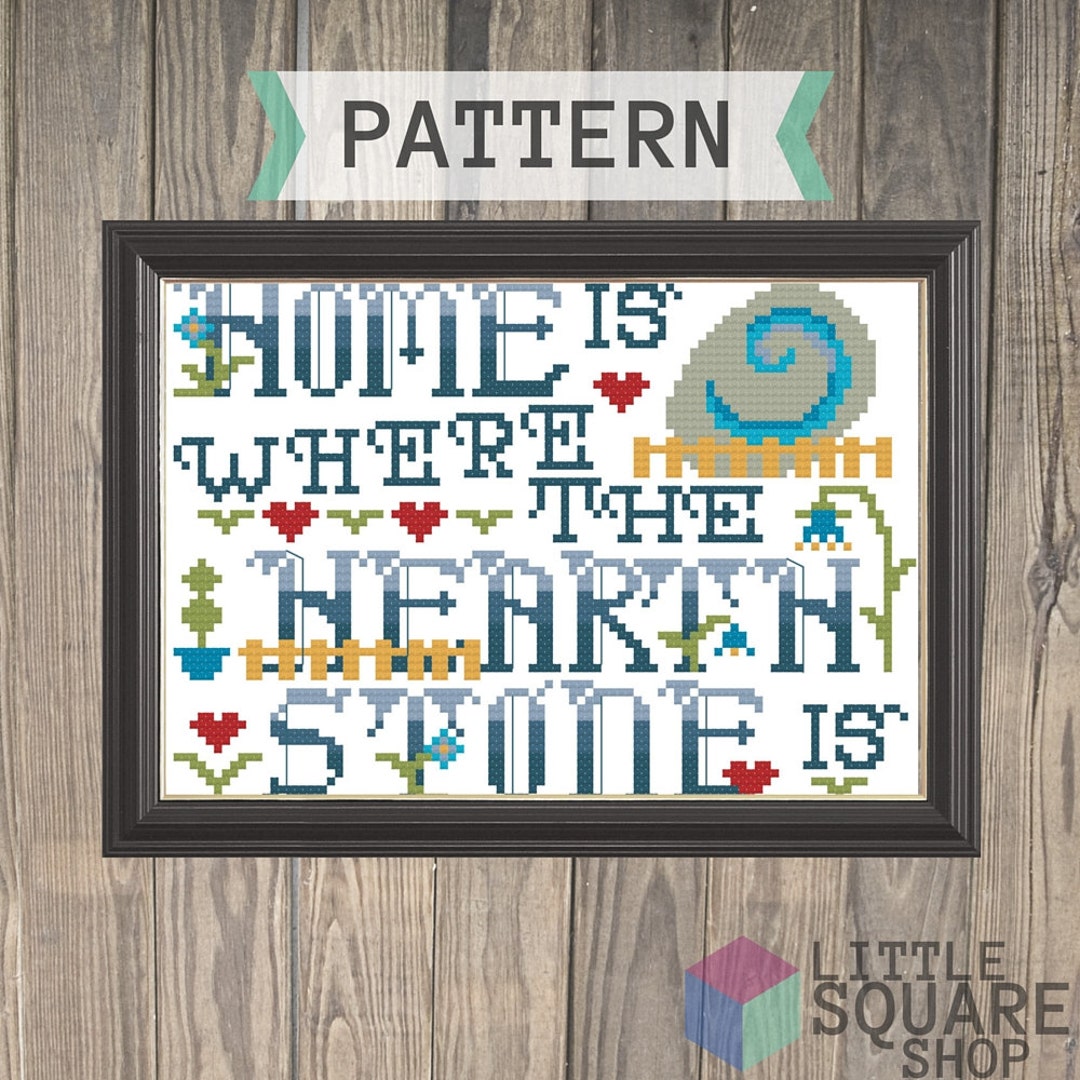 Home is Where the Hearthstone is Hearthstone Video Game or World of Warcraft Cross Stitch