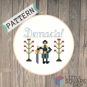 Garen of Demacia - League of Legends Cross Stitch Pattern - Instant Download PDF