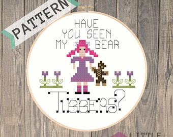 Annie - &quot;Have You Seen My Bear Tibbers?&quot; - League of Legends Cross Stitch Pattern - Instant Download PDF
