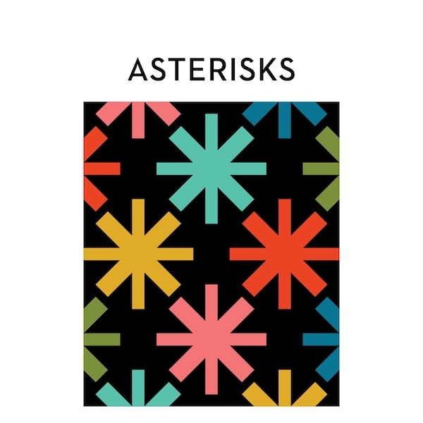 Asterisks Quilt Pattern by Modern Handcraft *Domestic 1st Class Shipping Only 2.87*