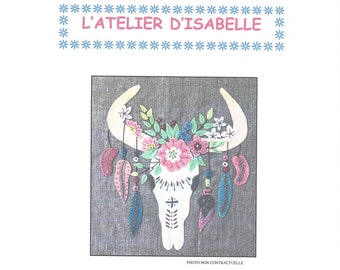 Boho Buffalo French Embroidery and Wool Felt Kit by L'Atelier D'Isabelle