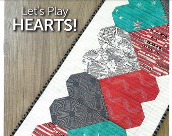 Let's Play Hearts Quilt Pattern by Atkinson Designs | Modern Heart Quilt Design | Fat Quarter Friendly | Domestic 1st Class Shipping 3.17