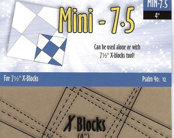 7-1/2" (7.5") Mini X-Blocks Template